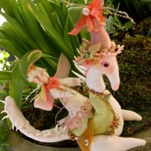 Rider and Dragon: Spring Solstice Faery Rider and Elfin Dragon